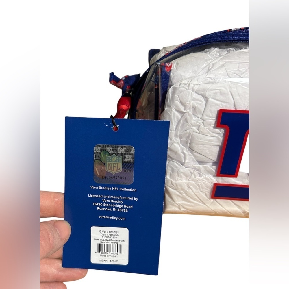 Vera Bradley x NFL – New York Giants Clear Small Crossbody – Stadium Approved - Picture 7 of 7